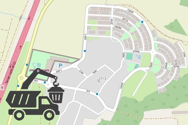 שירותי פינוי פסולת בקיבוץ בחן