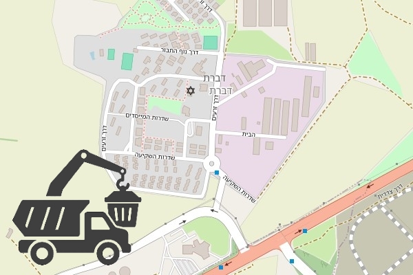 שירותי פינוי פסולת בקיבוץ דברת